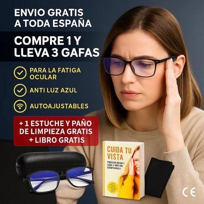 SafeVision - Gafas autoajustables con graduación automática para cada ojo de 0,5 a 5 (COMPRE 1 LEVE 2)