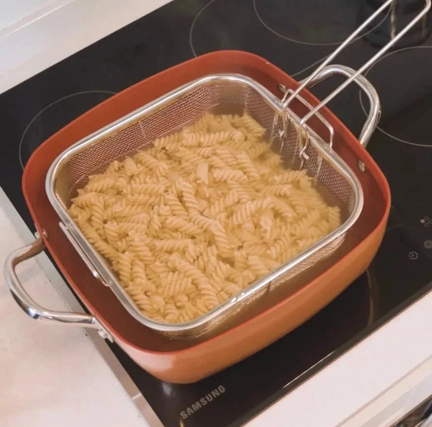 Eternity Copper Home® – Olla Multifuncional Premium + Libro Digital “Sabores de Colombia” ( Cuchillos Profesionales Eternity Chef®)