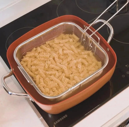 Eternity Copper Home® – Olla Multifuncional Premium + Libro Digital “Sabores de Colombia” ( Cuchillos Profesionales Eternity Chef®)