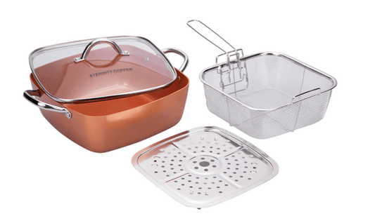 Eternity Copper Home® – Olla Multifuncional Premium + Libro Digital “Sabores de Colombia” ( Cuchillos Profesionales Eternity Chef®)